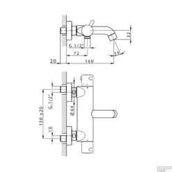 Badkraan Opbouw Salenzi Giro Gegalvaniseerd Geborsteld Koper -Exporteren Badkamer Top Winkel 11aj15 tech 3