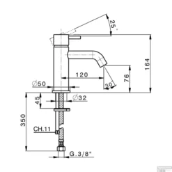 Wastafelkraan Opbouw Salenzi Giro Recht Gepoedercoat Mat Zwart -Exporteren Badkamer Top Winkel 13aj1507 tech 2