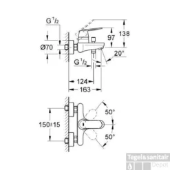 Grohe Eurosmart Cosmopolitan Badkraan Met Omstel Chroom -Exporteren Badkamer Top Winkel 23794