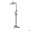 Opbouw Regendoucheset Qisani Flow Thermostatisch Geborsteld Gun Metal -Exporteren Badkamer Top Winkel 25609.04 01 v0010 080 qisani flow thermostatisch douchesysteem gun metal