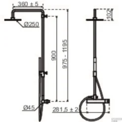 Opbouw Regendoucheset Qisani Flow Thermostatisch Geborsteld Gun Metal 5 Opbouw Regendoucheset Qisani Flow Thermostatisch Geborsteld Gun Metal -Exporteren Badkamer Top Winkel 25609 01 m0340 080 qisani flow douchesysteem