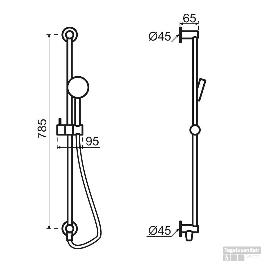 Regendoucheset Qisani Flow Inbouw 2-weg Zonder Plaat Geborsteld Copper 6 Regendoucheset Qisani Flow Inbouw 2-weg Zonder Plaat Geborsteld Copper - Afbeelding 4