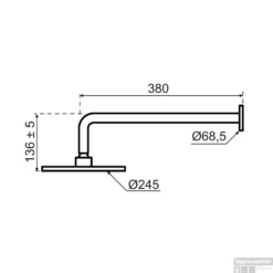 Regendoucheset Qisani Flow Inbouw 2-weg Zonder Plaat Geborsteld Mat Zwart -Exporteren Badkamer Top Winkel 25622 01 m0340 080 qisani flow hoofddouche 25 cm met wanddouchearm 5
