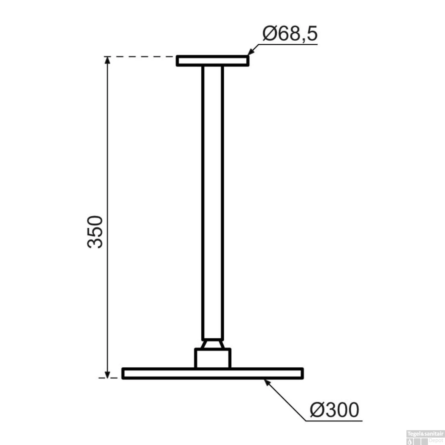 Hoofddouche Qisani Flow Ø 30 Cm Geborsteld Goud 4 Hoofddouche Qisani Flow Ø 30 Cm Geborsteld Goud - Afbeelding 2
