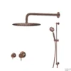 Regendoucheset Qisani Flow Inbouw 2-weg Zonder Plaat Geborsteld Copper 1 Regendoucheset Qisani Flow Inbouw 2-weg Zonder Plaat Geborsteld Copper -Exporteren Badkamer Top Winkel 25651.05 01 v0010 080 qisani flow inbouwset 2 weg zonder plaat copper