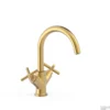 Wastafelmengkraan Tres Mont Blanc Hoog 2-Kruisgreep Mat Goud -Exporteren Badkamer Top Winkel 28320301om shop