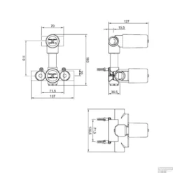 Thermostatische Inbouw Regendouche Set Wiesbaden Type 101 Plafondarm 20 Cm Rond Incl. Inbouwdeel -Exporteren Badkamer Top Winkel 29.2500 1