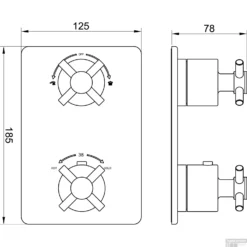 Wiesbaden Inbouw Regendouche Set 05 Cross Plafonduitloop RVS -Exporteren Badkamer Top Winkel 29.2535 tech 1