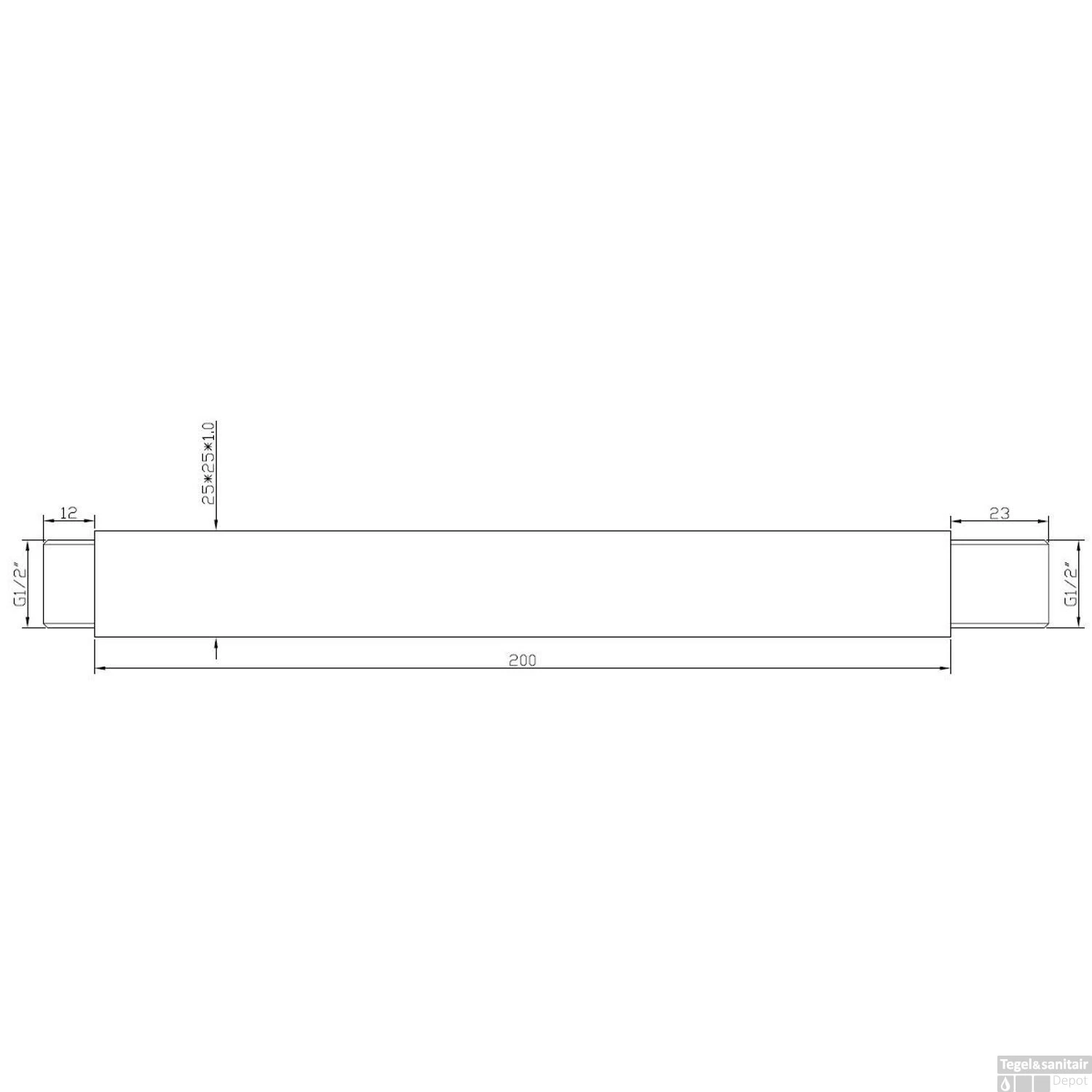 Thermostatische Inbouw Regendouche Set Wiesbaden Type 105 Plafondarm 20 Cm Vierkant Incl. Inbouwdeel 11 Thermostatische Inbouw Regendouche Set Wiesbaden Type 105 Plafondarm 20 Cm Vierkant Incl. Inbouwdeel - Afbeelding 9