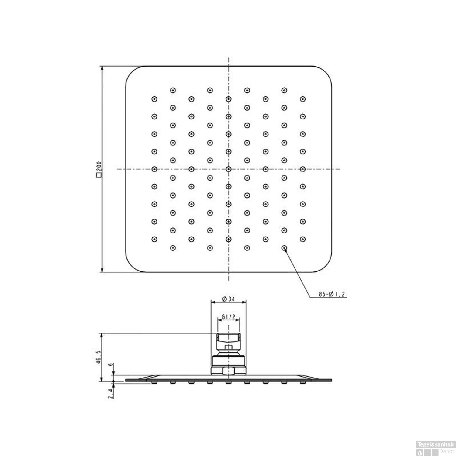 Thermostatische Inbouw Regendouche Set Wiesbaden Type 126 Wandarm Ufo 20 Cm Vierkant Incl. Inbouwdeel 15 Thermostatische Inbouw Regendouche Set Wiesbaden Type 126 Wandarm Ufo 20 Cm Vierkant Incl. Inbouwdeel - Afbeelding 13