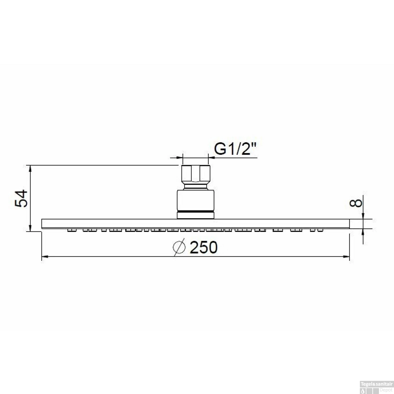 Hoofddouche Wiesbaden Caral Rond 25 X 0,8 Cm Geborsteld Staal 4 Hoofddouche Wiesbaden Caral Rond 25 X 0,8 Cm Geborsteld Staal - Afbeelding 2