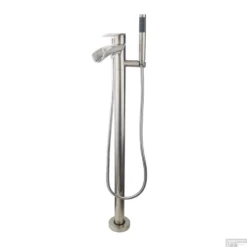 Vrijstaande Badmengkraan Wiesbaden Waterval Geborsteld Staal