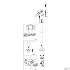 BWS Vrijstaande Badmengkraan Met Waterval Geborsteld Staal 7 BWS Vrijstaande Badmengkraan Met Waterval Geborsteld Staal -Exporteren Badkamer Top Winkel 29.3952 lijn 2 1 3