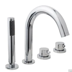 Caral 4-gats Badrandthermostaat Chroom Afbouwset