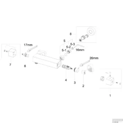 Douchethermostaat Eco Rombo 28cm Chroom -Exporteren Badkamer Top Winkel 29.4235 2