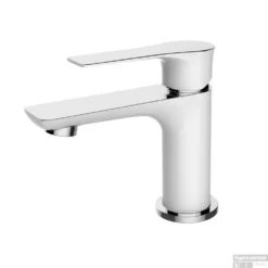 Wastafelmengkraan Larga Laag Wit Chroom