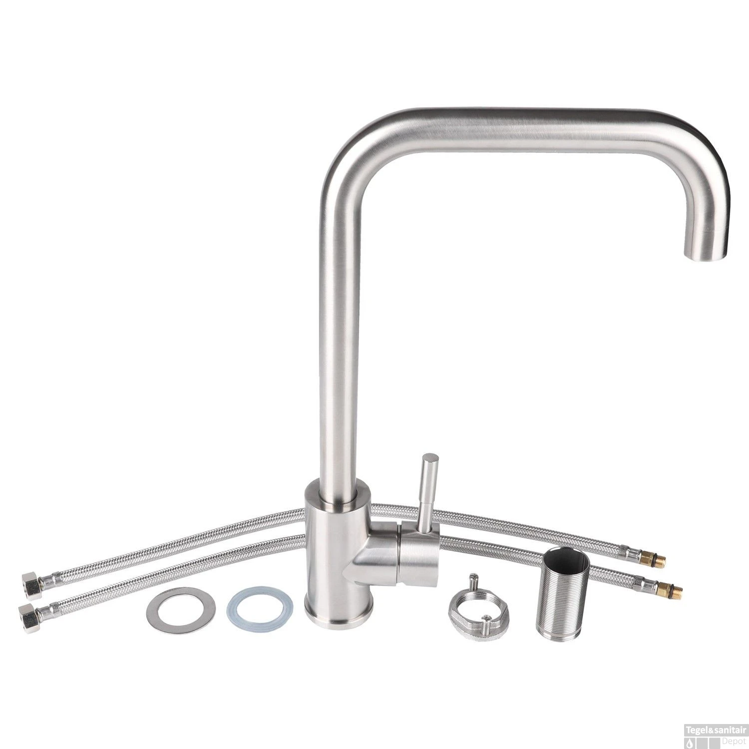 Keukenkraan Differnz Trico Mat Chroom 6 Keukenkraan Differnz Trico Mat Chroom - Afbeelding 4