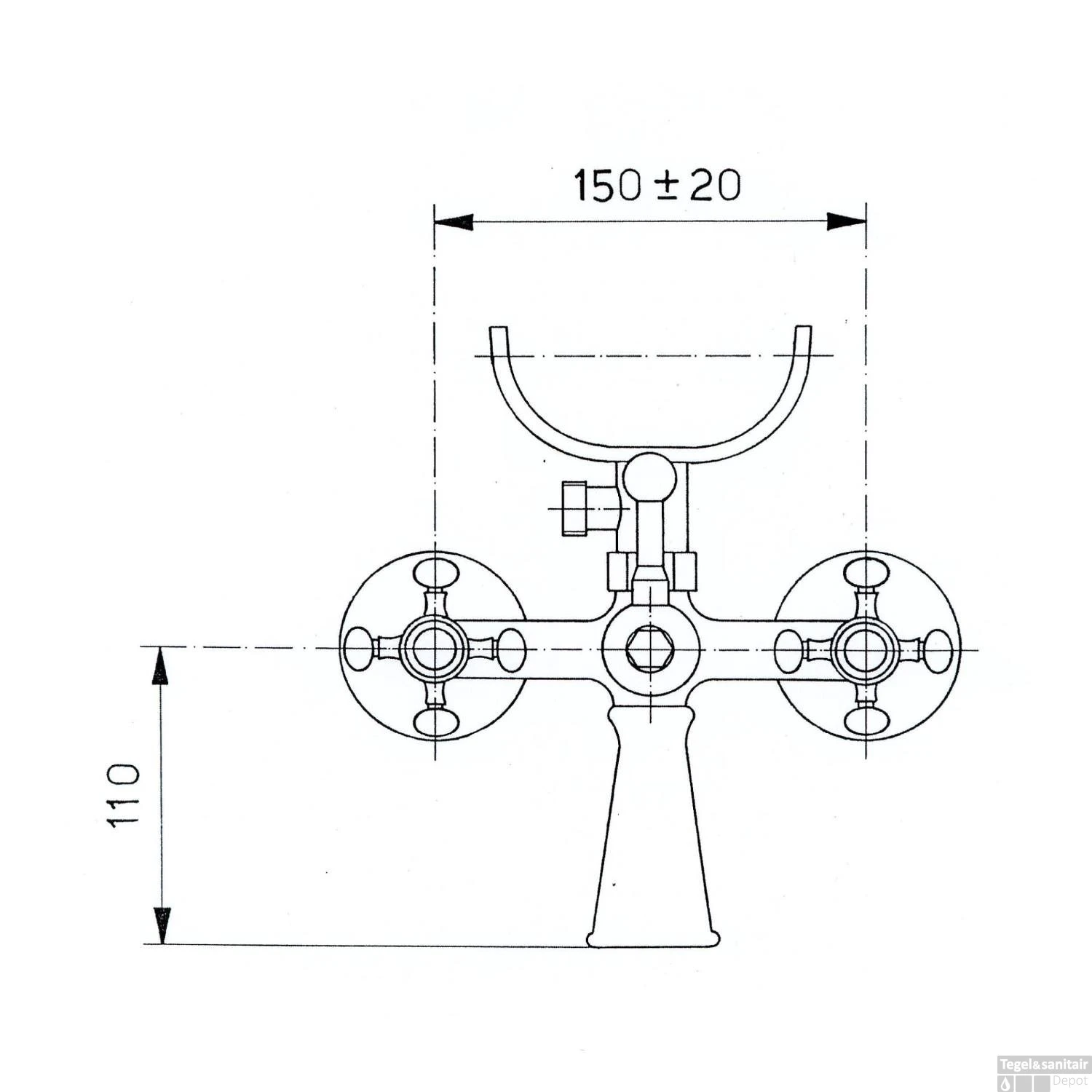 Badmengkraan Sapho Antea Met Handdouche 2-knop 11 Cm Chroom 4 Badmengkraan Sapho Antea Met Handdouche 2-knop 11 Cm Chroom - Afbeelding 2