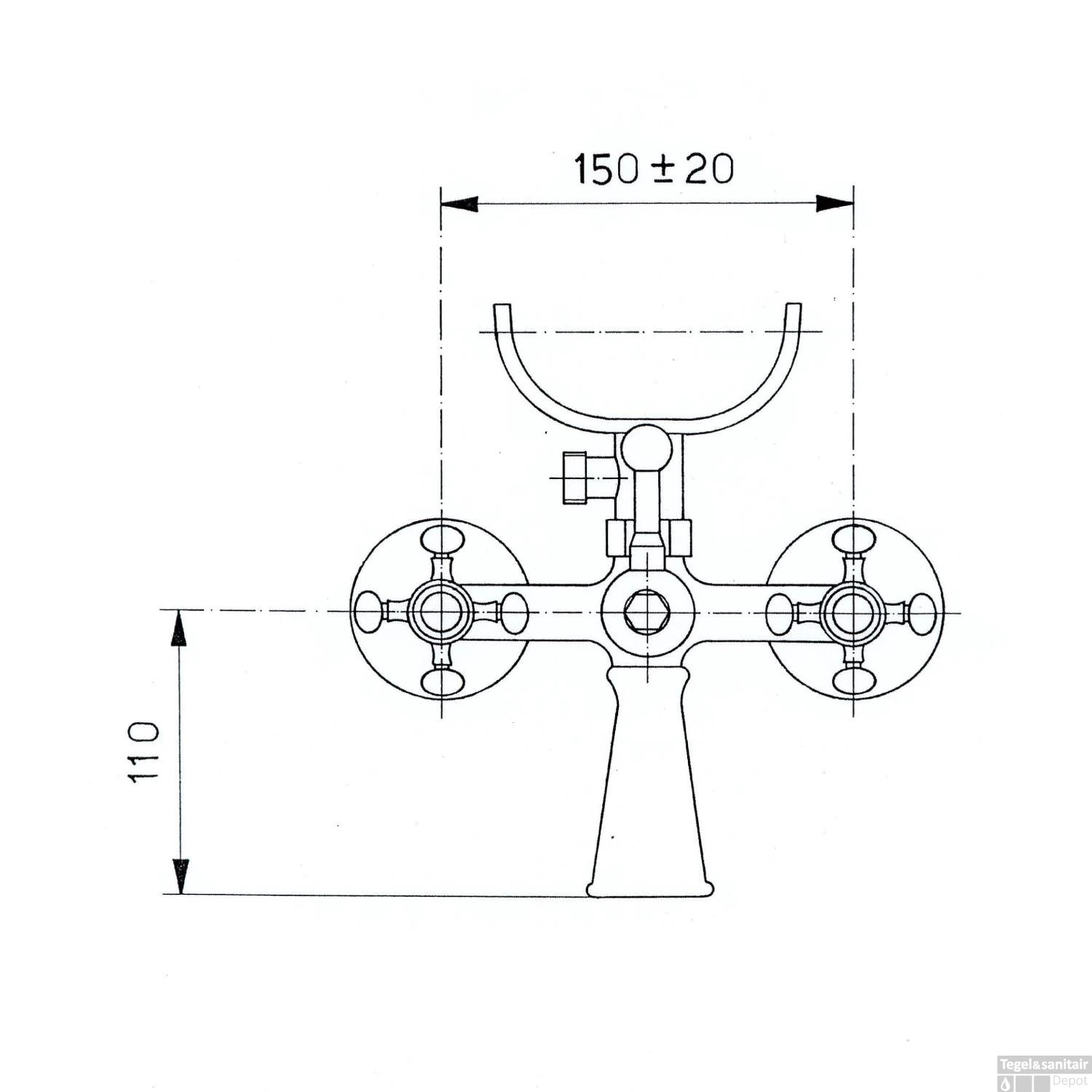 Badmengkraan Sapho Antea Met Handdouche 2-knop 11 Cm Brons 8 Badmengkraan Sapho Antea Met Handdouche 2-knop 11 Cm Brons - Afbeelding 6
