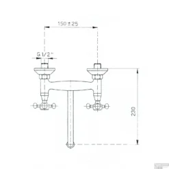 Inbouw Wastafelmengkraan Sapho Antea 2-knop Gebogen Uitloop 19 Cm Chroom / Goud -Exporteren Badkamer Top Winkel 3062 opbouw wastafelmengkraan sapho antea 2 knop gebogen uitloop 19 cm chroom goud 1
