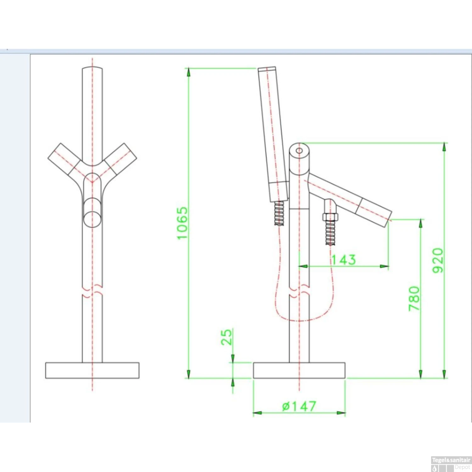 Vrijstaand Badkraan Best Design Strong Chroom 4 Vrijstaand Badkraan Best Design Strong Chroom - Afbeelding 2