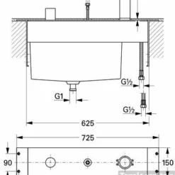 Grohe Universeel Basisset 3-gts. 8 Grohe Universeel Basisset 3-gts. -Exporteren Badkamer Top Winkel 38175