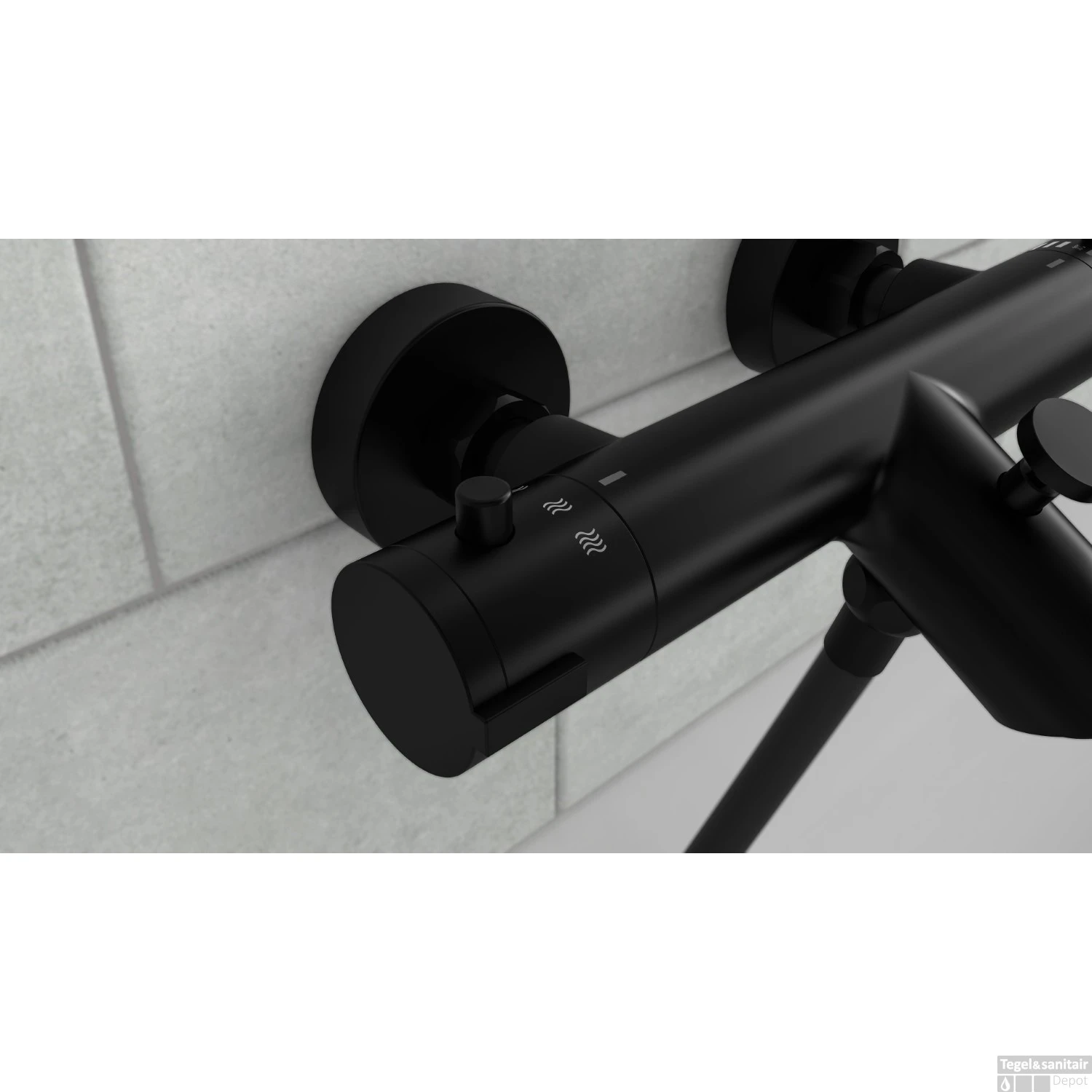 Thermostatische Badkraan Schutte London Messing Mat Zwart 12 Thermostatische Badkraan Schutte London Messing Mat Zwart - Afbeelding 10