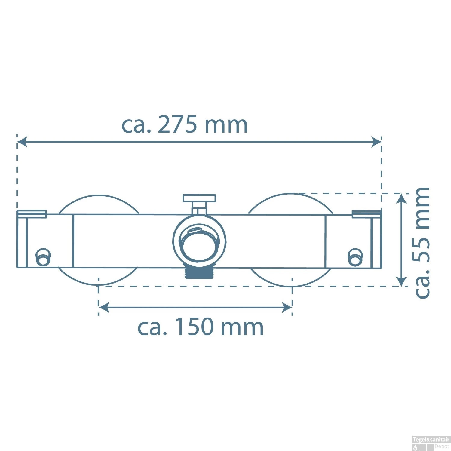 Thermostatische Badkraan Schutte London Messing Mat Zwart 9 Thermostatische Badkraan Schutte London Messing Mat Zwart - Afbeelding 7