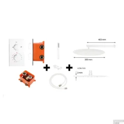 Regendoucheset Best Design White Rond Thermostatische Inbouwset Mat Wit