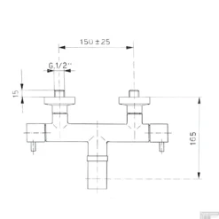 Badkraan Opbouw Sapho Airtech Mengkraan 2-knop 16.5 Cm Chroom -Exporteren Badkamer Top Winkel 481 badkraan opbouw sapho airtech mengkraan 2 knop chroom 5