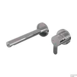 Inbouw Wastafelmengkraan Brauer Chrome Edition Coldstart Rechte Uitloop Korte Platte Hendel Rechts Chroom Met Rozetten