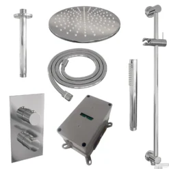 Inbouw Regendouche Set Brauer Chrome Edition Plafond Uitloop Ronde Hoofddouche 30 Cm Met Glijstang -Exporteren Badkamer Top Winkel 5 ce 067 2 sfeer