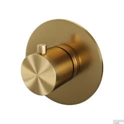 Inbouwthermostaat Brauer Gold Edition Met Ronde Knop En Rozet Geborsteld Goud