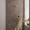 Regendoucheset Inbouw Brauer Gold Edition Thermostatisch 20cm Met 3-Weg Omstelling, Gebogen Wandarm En 3-Standen Handdouche Geborsteld Goud -Exporteren Badkamer Top Winkel 5 gg 056 shop