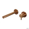 Inbouw Wastafelmengkraan Brauer Copper Edition Coldstart Rechte Uitloop Korte Ronde Hendel Rechts Geborsteld Koper PVD Met Rozetten -Exporteren Badkamer Top Winkel 5 gk 004 s5 65 shop 1