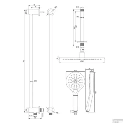 Thermostatisch Inbouwdoucheset Brauer Copper 30cm Hoofddouche Plafondarm 3 Standen Handdouche Op Glijstang Koper -Exporteren Badkamer Top Winkel 5 gk 039 tech