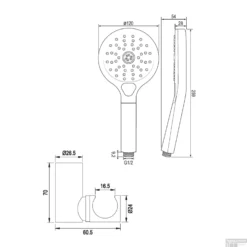 Opbouwset Bad- En Douchekraan Brauer Copper Carving Thermostatisch Met Wandhouder En Handdouche 3 Standen Geborsteld Koper -Exporteren Badkamer Top Winkel 5 gk 085 4 tech