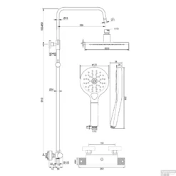 Regendoucheset Opbouw Brauer Copper Carving 20 Cm Thermostatisch Met Handdouche 3-Standen Geborsteld Koper -Exporteren Badkamer Top Winkel 5 gk 087 2 tech