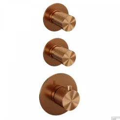 Regendoucheset Inbouw Brauer Copper Carving Thermostatisch 30cm Met Plafondarm En Handdouche 3-Standen Losse Stopkranen Geborsteld Koper -Exporteren Badkamer Top Winkel 5 gk 108 3 sfeer2