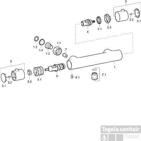 Hansa Unita Douchethermostaat Zonder S-koppelingen Chroom 8 Hansa Unita Douchethermostaat Zonder S-koppelingen Chroom - Afbeelding 6
