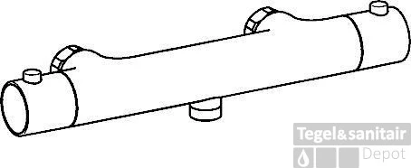 Hansa Unita Douchethermostaat Zonder S-koppelingen Chroom 4 Hansa Unita Douchethermostaat Zonder S-koppelingen Chroom - Afbeelding 2