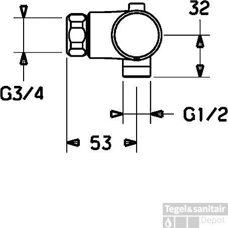 Hansa Unita Douchethermostaat Zonder S-koppelingen Chroom 6 Hansa Unita Douchethermostaat Zonder S-koppelingen Chroom - Afbeelding 4