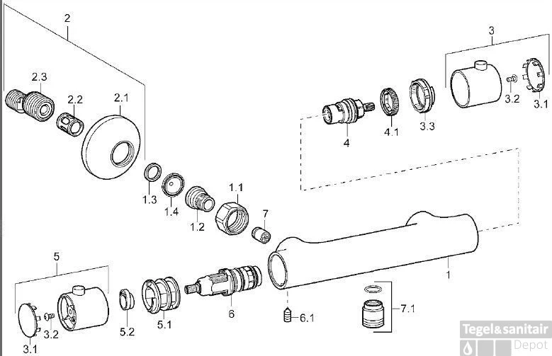 Hansa Unita Douchethermostaat Met S-koppelingen Chroom 8 Hansa Unita Douchethermostaat Met S-koppelingen Chroom - Afbeelding 6