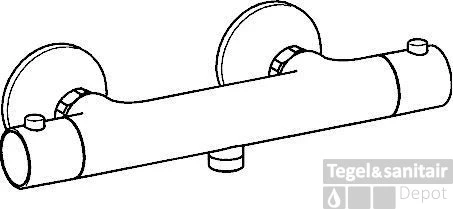 Hansa Unita Douchethermostaat Met S-koppelingen Chroom 4 Hansa Unita Douchethermostaat Met S-koppelingen Chroom - Afbeelding 2