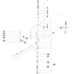 Dornbracht Tara Classic Keukenkraan Links Met Hendel Chroom -Exporteren Badkamer Top Winkel 54384