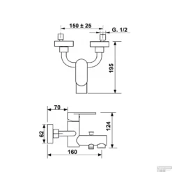 Opbouw Badkraan Sapho Dandy Mengkraan 1-hendel 16 Cm Chroom -Exporteren Badkamer Top Winkel 5881 opbouw badkraan sapho dandy mengkraan 1 hendel 16 cm chroom 2