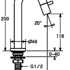 Hansa Nova Style Fonteinkraan Sprong 94 Mm. Zwart -Exporteren Badkamer Top Winkel 65919