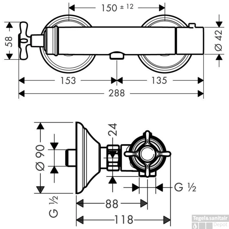 Axor Montreux Douchethermostaat Chroom 4 Axor Montreux Douchethermostaat Chroom - Afbeelding 2