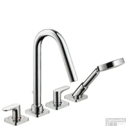 Axor Citterio M Afdekset 4-gats Tegelrandcombinatie Met Roset Chroom