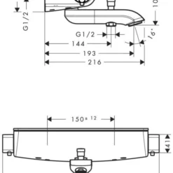 Hansgrohe Ecostat Select Badthermostaat Met Omstel Wit-chroom -Exporteren Badkamer Top Winkel 67934
